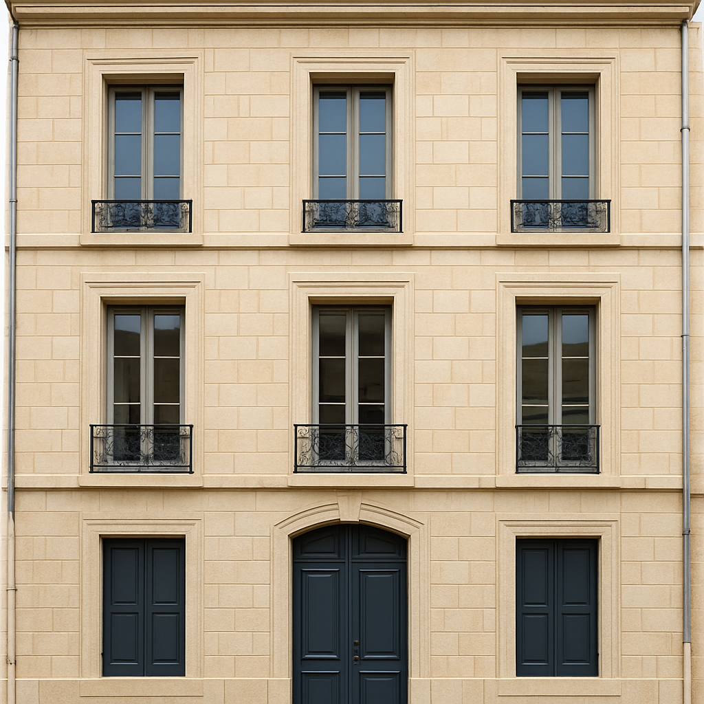 Après — Façade d'immeuble — nettoyage et dégraffitage